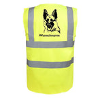Deutscher Schäferhund 4 - Hundesport Warnweste Sicherheitsweste mit Hundemotiv-Tierisch-tolle Geschenke