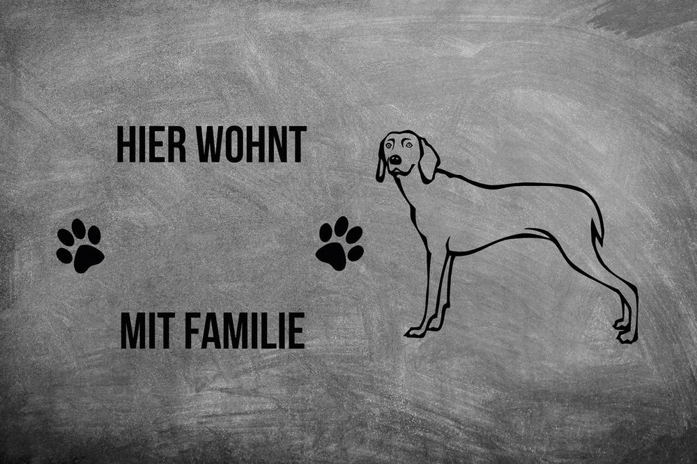Weimaraner 1 - Fußmatte - Schmutzfangmatte - 40 x 60 cm-Tierisch-tolle Geschenke-Tierisch-tolle-Geschenke