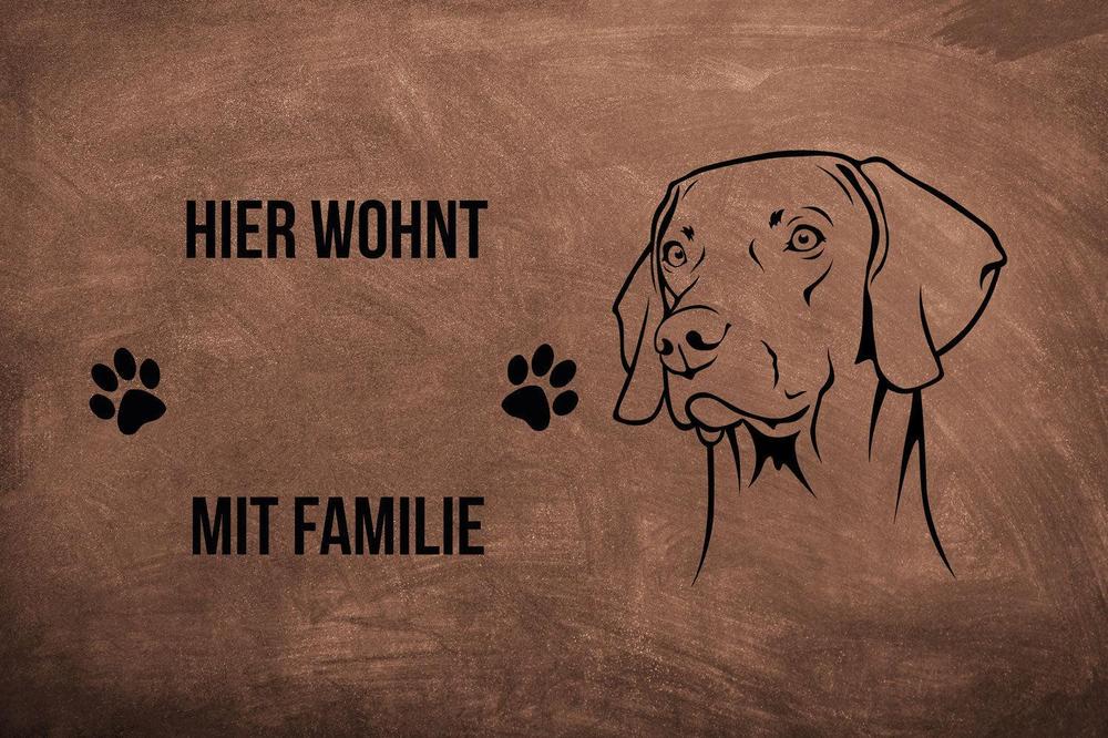 Weimaraner 4 - Fußmatte - Schmutzfangmatte - 40 x 60 cm-Tierisch-tolle Geschenke-Tierisch-tolle-Geschenke
