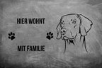 Weimaraner 4 - Fußmatte - Schmutzfangmatte - 40 x 60 cm-Tierisch-tolle Geschenke-Tierisch-tolle-Geschenke