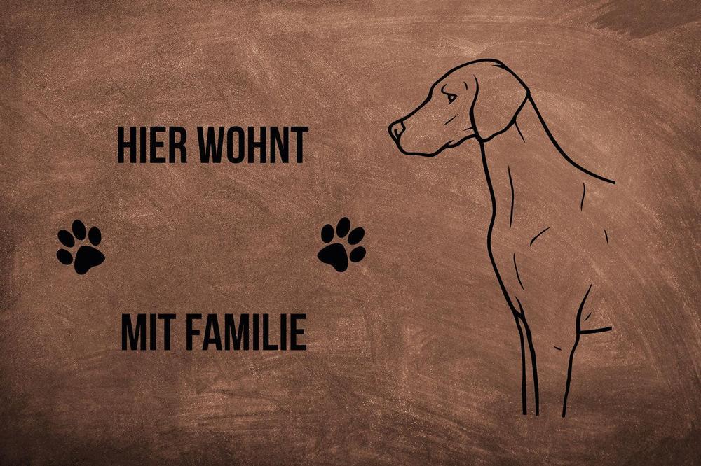 Weimaraner - Fußmatte - Schmutzfangmatte - 40 x 60 cm-Tierisch-tolle Geschenke-Tierisch-tolle-Geschenke