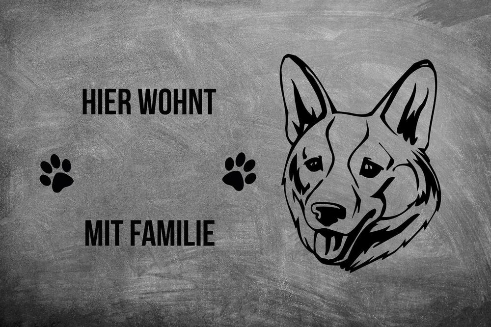 Welsh Corgi Cardigan - Fußmatte - Schmutzfangmatte - 40 x 60 cm-Tierisch-tolle Geschenke-Tierisch-tolle-Geschenke