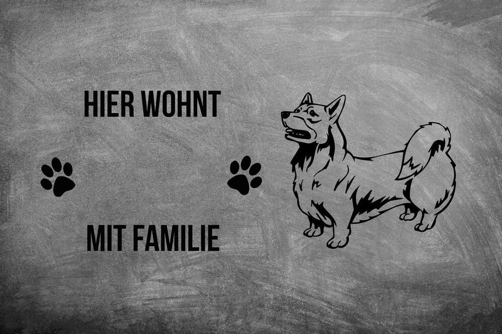 Welsh Corgi Pembroke - Fußmatte - Schmutzfangmatte - 40 x 60 cm-Tierisch-tolle Geschenke-Tierisch-tolle-Geschenke