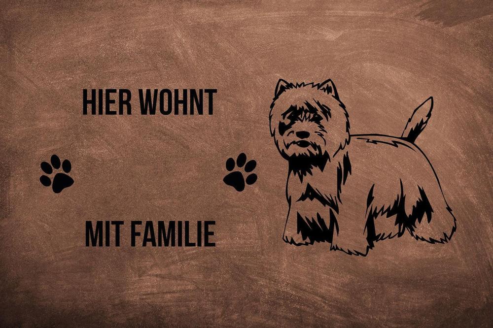 West Highland White Terrier 3 - Fußmatte - Schmutzfangmatte - 40 x 60 cm-Tierisch-tolle Geschenke-Tierisch-tolle-Geschenke