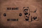 West Highland White Terrier 3 - Fußmatte - Schmutzfangmatte - 40 x 60 cm-Tierisch-tolle Geschenke-Tierisch-tolle-Geschenke