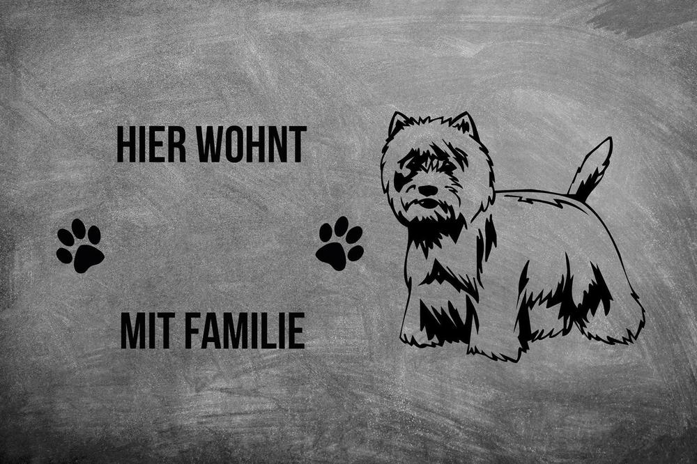 West Highland White Terrier 3 - Fußmatte - Schmutzfangmatte - 40 x 60 cm-Tierisch-tolle Geschenke-Tierisch-tolle-Geschenke