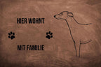 Whippet - Fußmatte - Schmutzfangmatte - 40 x 60 cm-Tierisch-tolle Geschenke-Tierisch-tolle-Geschenke